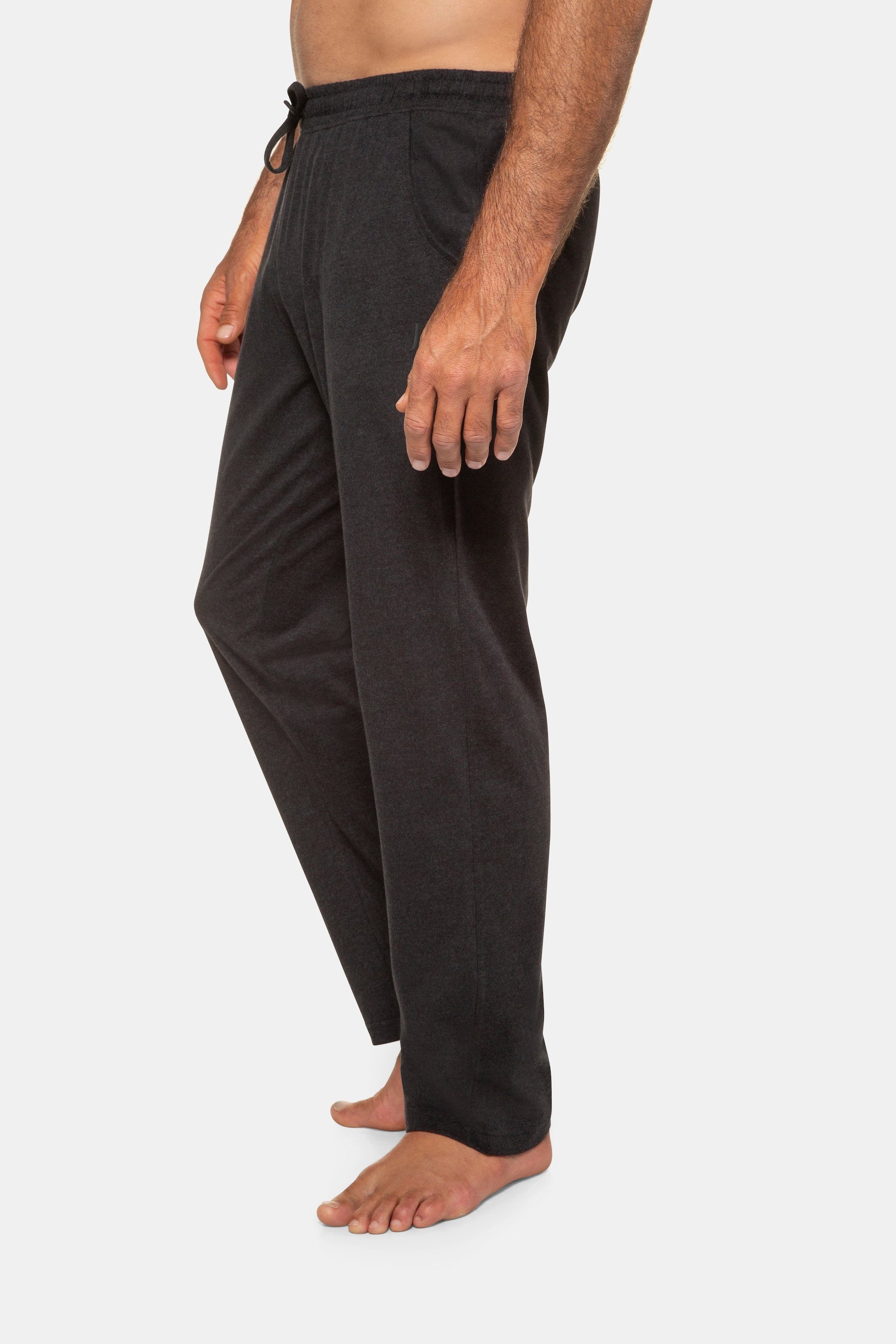 JP1880 Schlafanzug Schlafanzug-Hose Homewear lange Elastikbund Form anthrazit