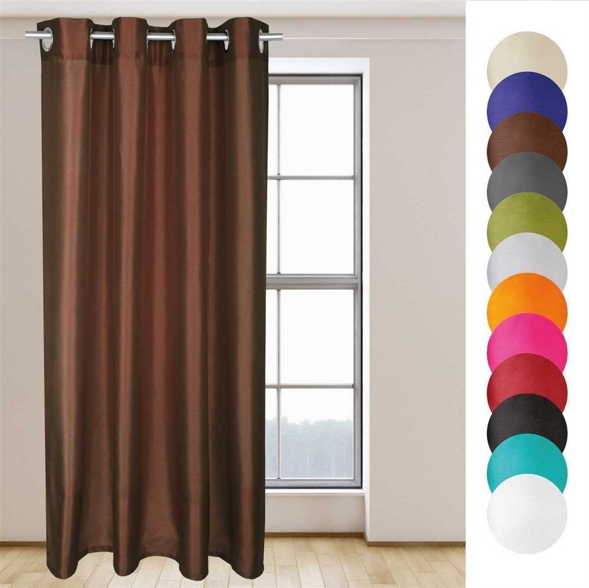 Vorhang, Arsvita, Ösen Braun (1 und mit verschiedenen St), in Farben Ösen - Größen Aufhängung, Dekoschal Blickdicht blickdicht