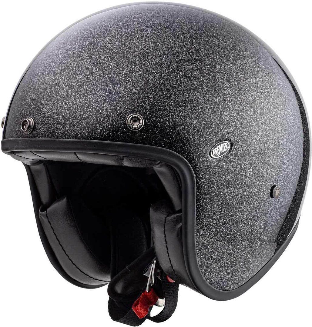 Premier Motorradhelm Le Petit Classic U9 Glitter Silver Helm