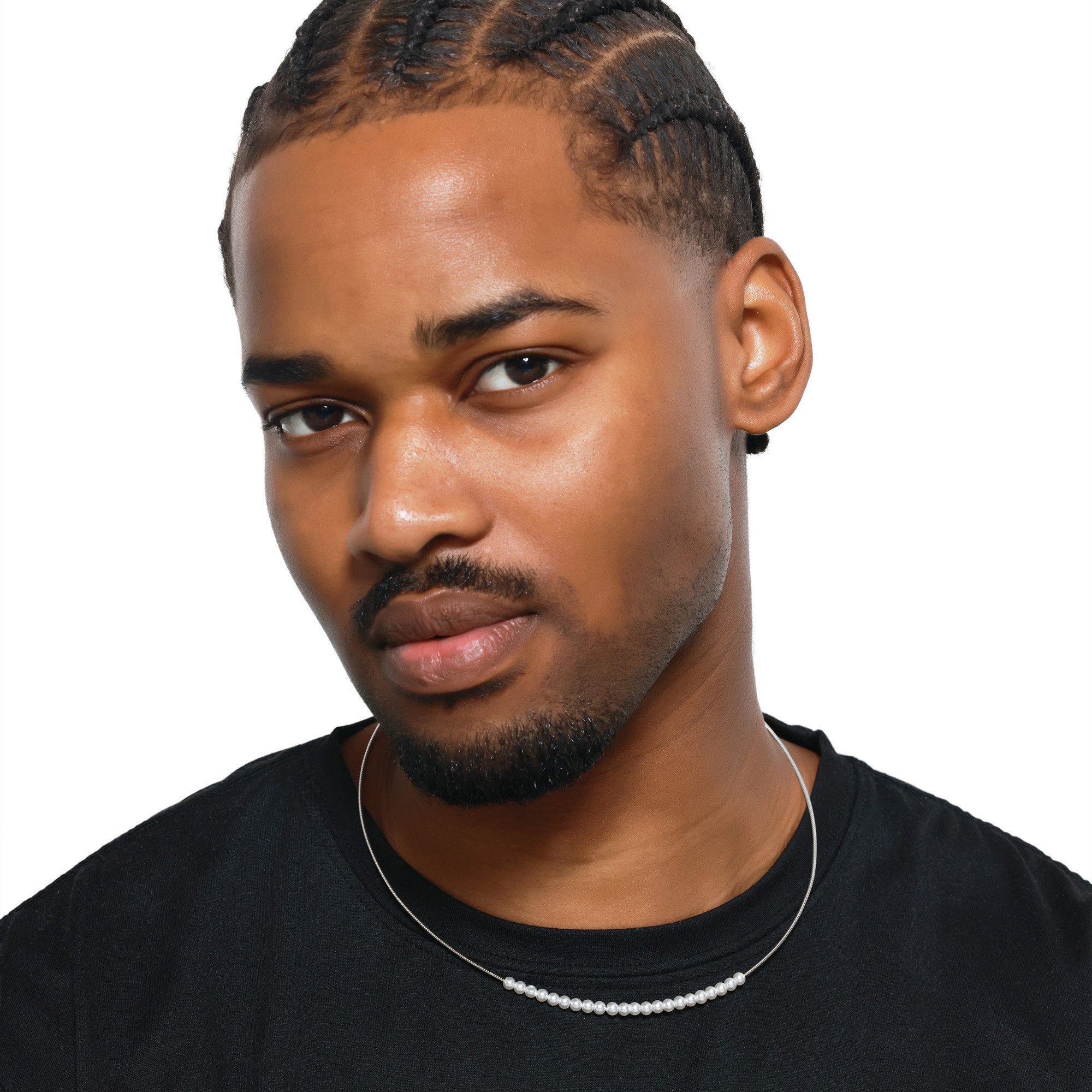 Heideman Collier Finley silberfarben poliert (keine Angabe, inkl. Geschenkverpackung), Halskette mit Perlen für Männer