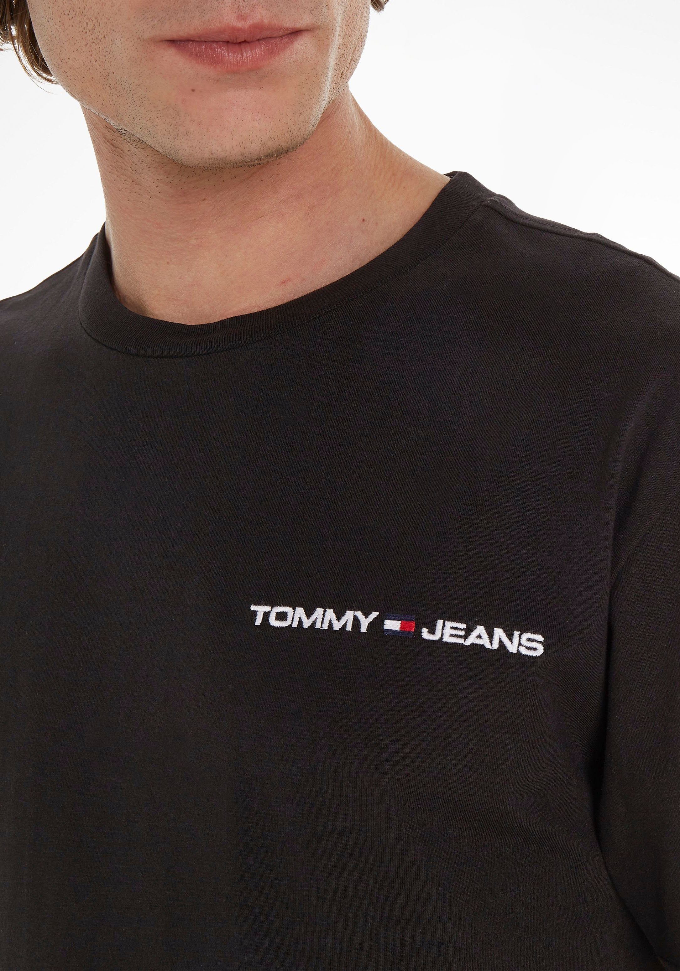 Black T-Shirt TJM Jeans CHEST LINEAR TEE CLSC Tommy