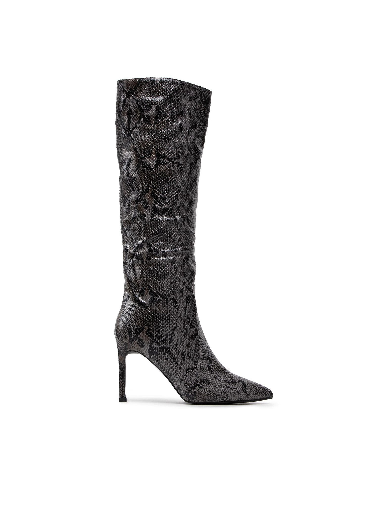 DeeZee Stiefel ZALXXS220148 Dark Grey Snake Stiefel