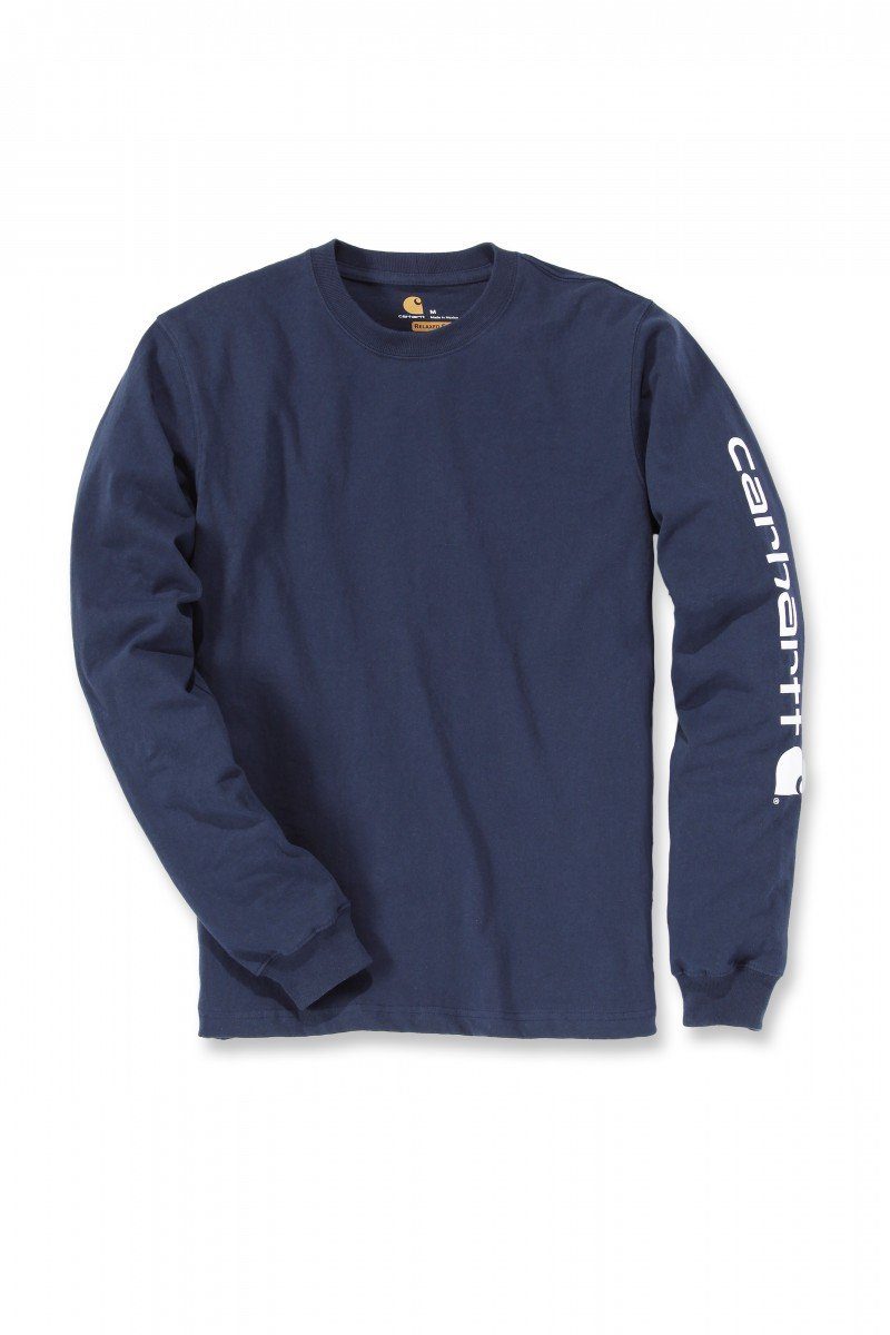 Langarmshirt Carhartt Herren Langarmshirt Relaxed Fit Heavyweight Long-Sleeve Logo Sleeve Graphic