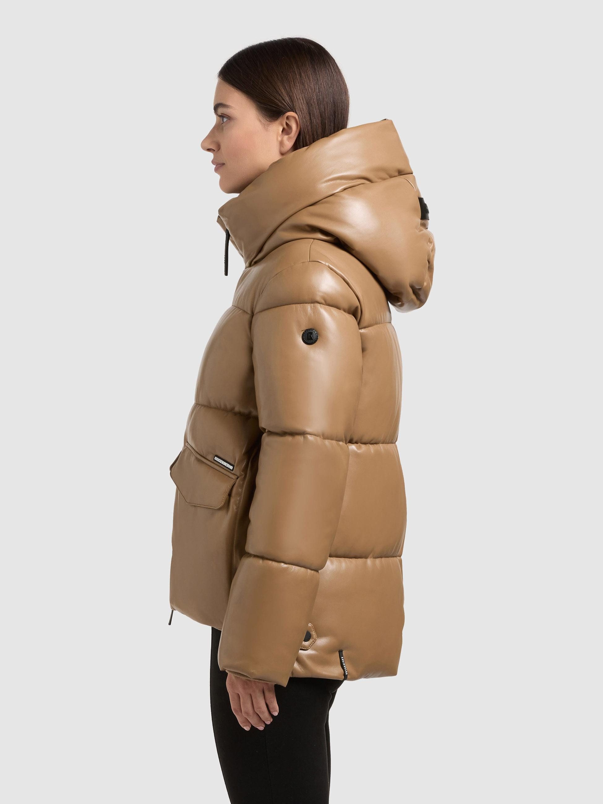 khujo Steppjacke Aurora Gesteppte Damen Winterjacke in Lederoptik günstig online kaufen