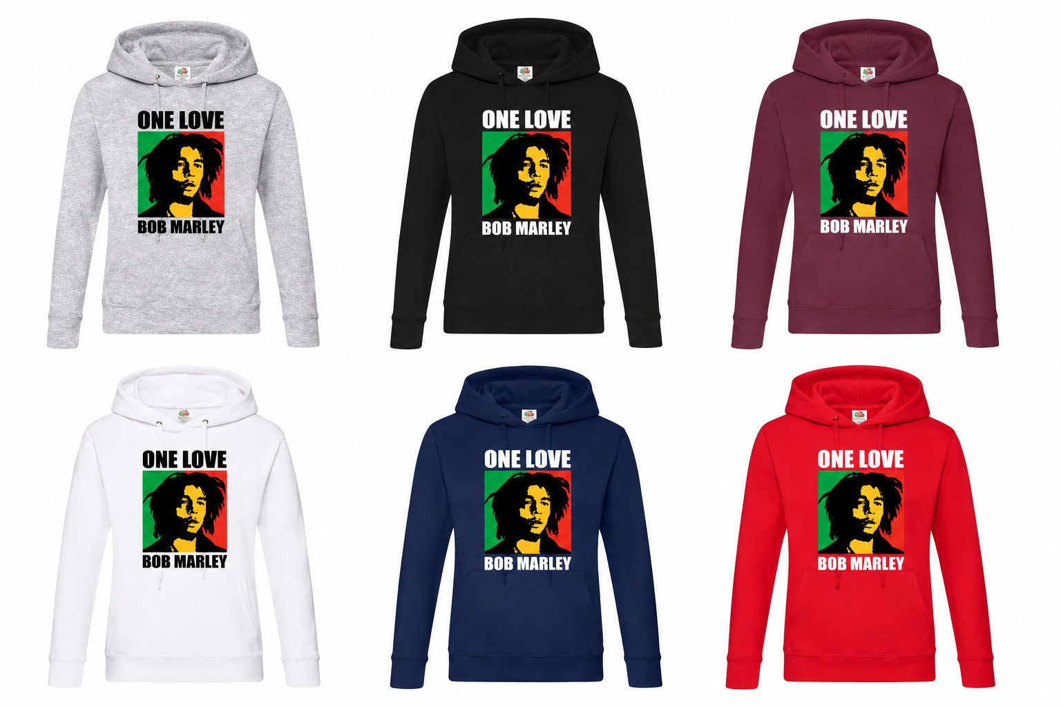 Hoodie One Love D Hoodie Damen Hoodie Musikikone Print Kapuze