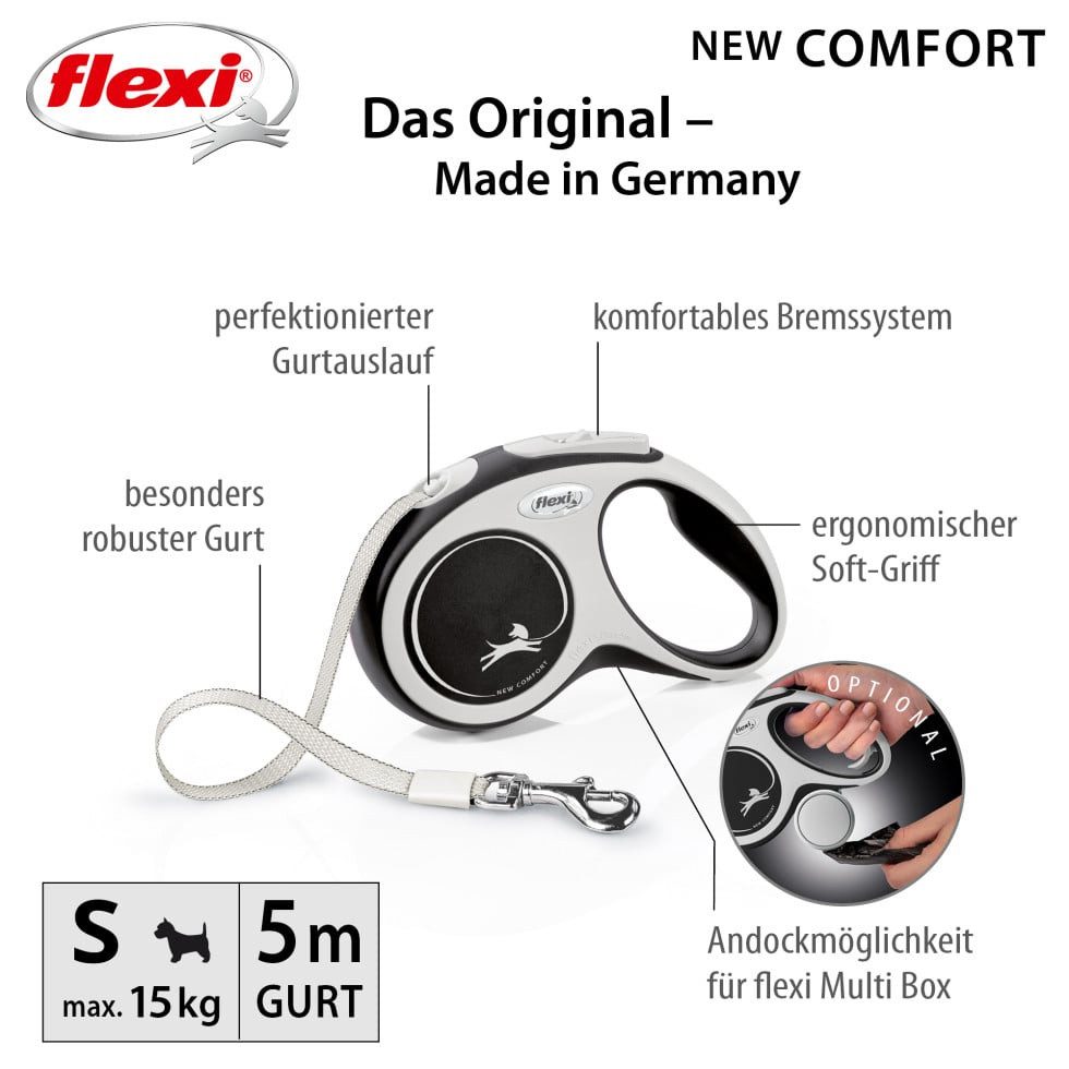 flexi Hundeleine Nobby Flexi New Comfort schwarz, Gurt, Leinen – Bild 2 von 3