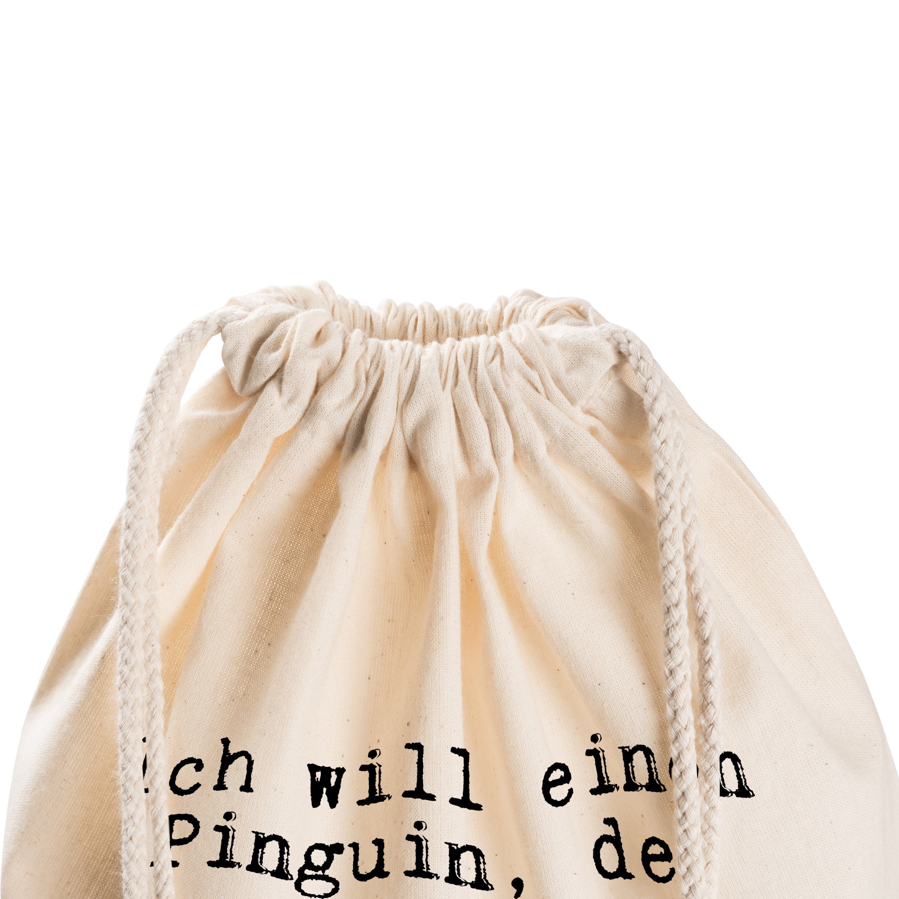Mr. & Tasche, Sporttas (1-tlg) - Transparent einen Geschenk, Panda will Pinguin,... Ich - Sporttasche Mrs