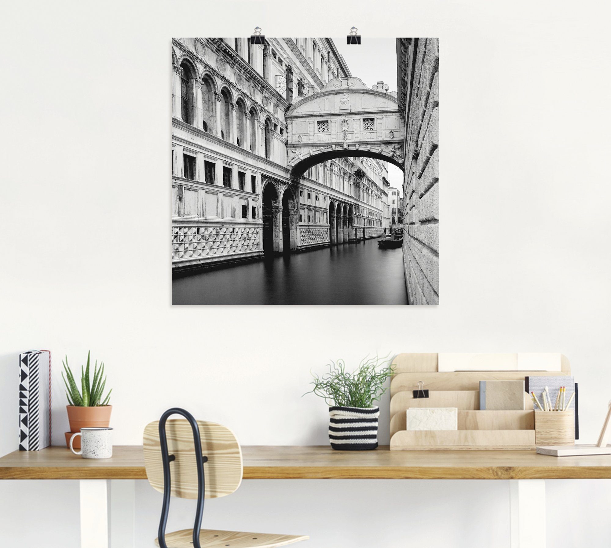 Artland Wandbild Seufzerbrücke, Italien (1 St), als Alubild, versch. in Poster Wandaufkleber Größen oder Leinwandbild