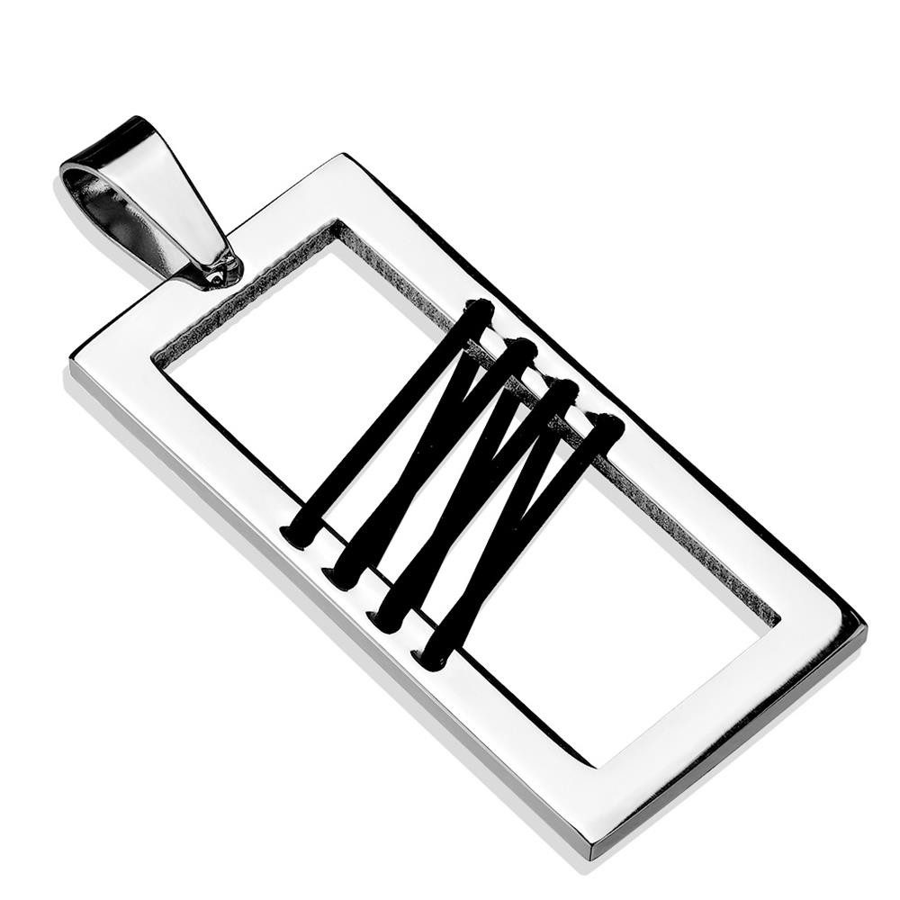 Anhänger Set Anhänger Lederschnüre silberfarben aus Edelstahl Unisex
