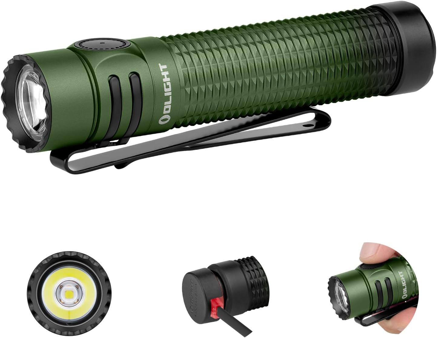 3 Waldgrün EDC Taschenlampe LED Warrior Taktische Mini Olight Taschenlampe OLIGHT