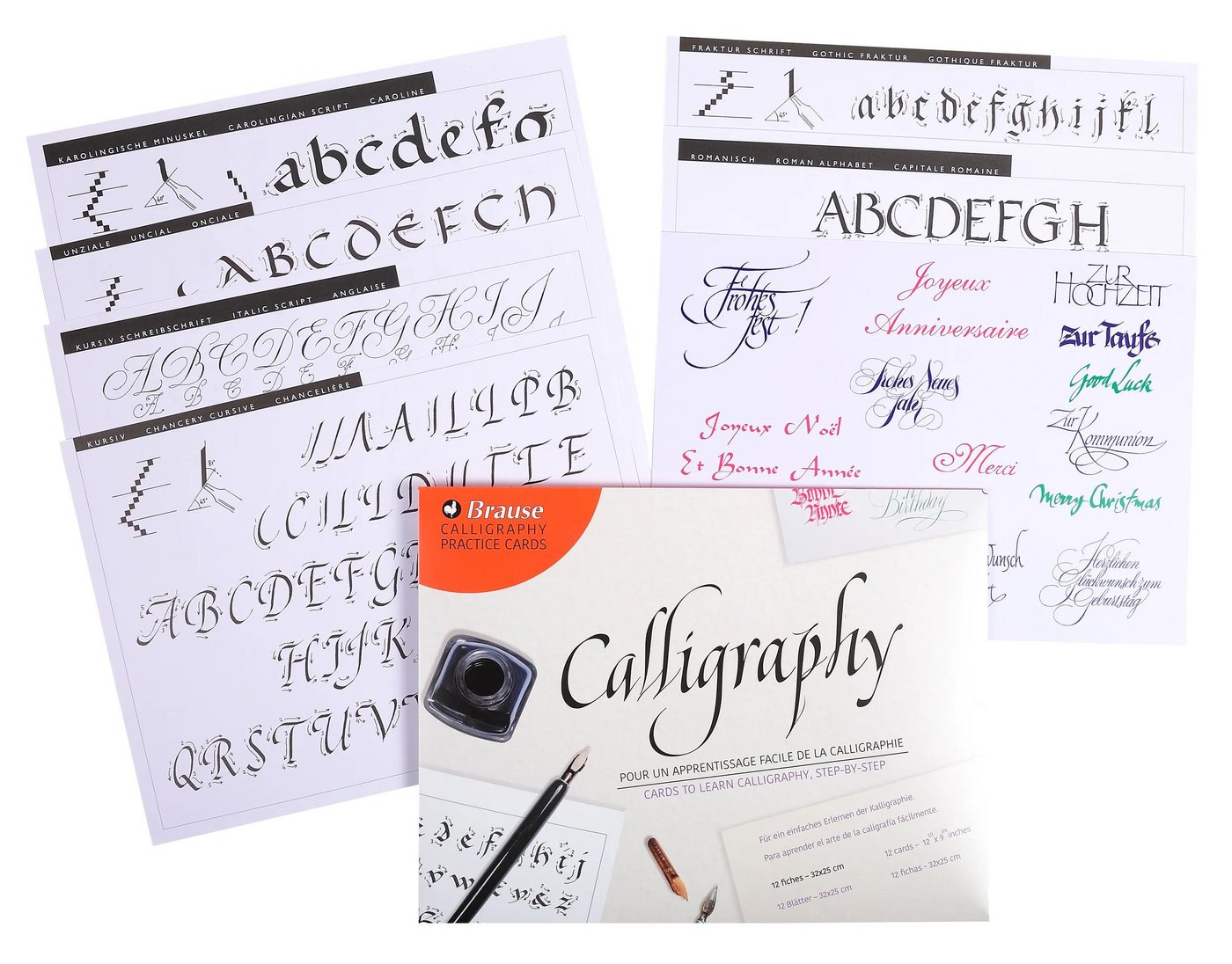 Thumbnail - Brause Kalligraphie-Stift 3x Lernbogen für Kalligrafie 194B, BRAUSE