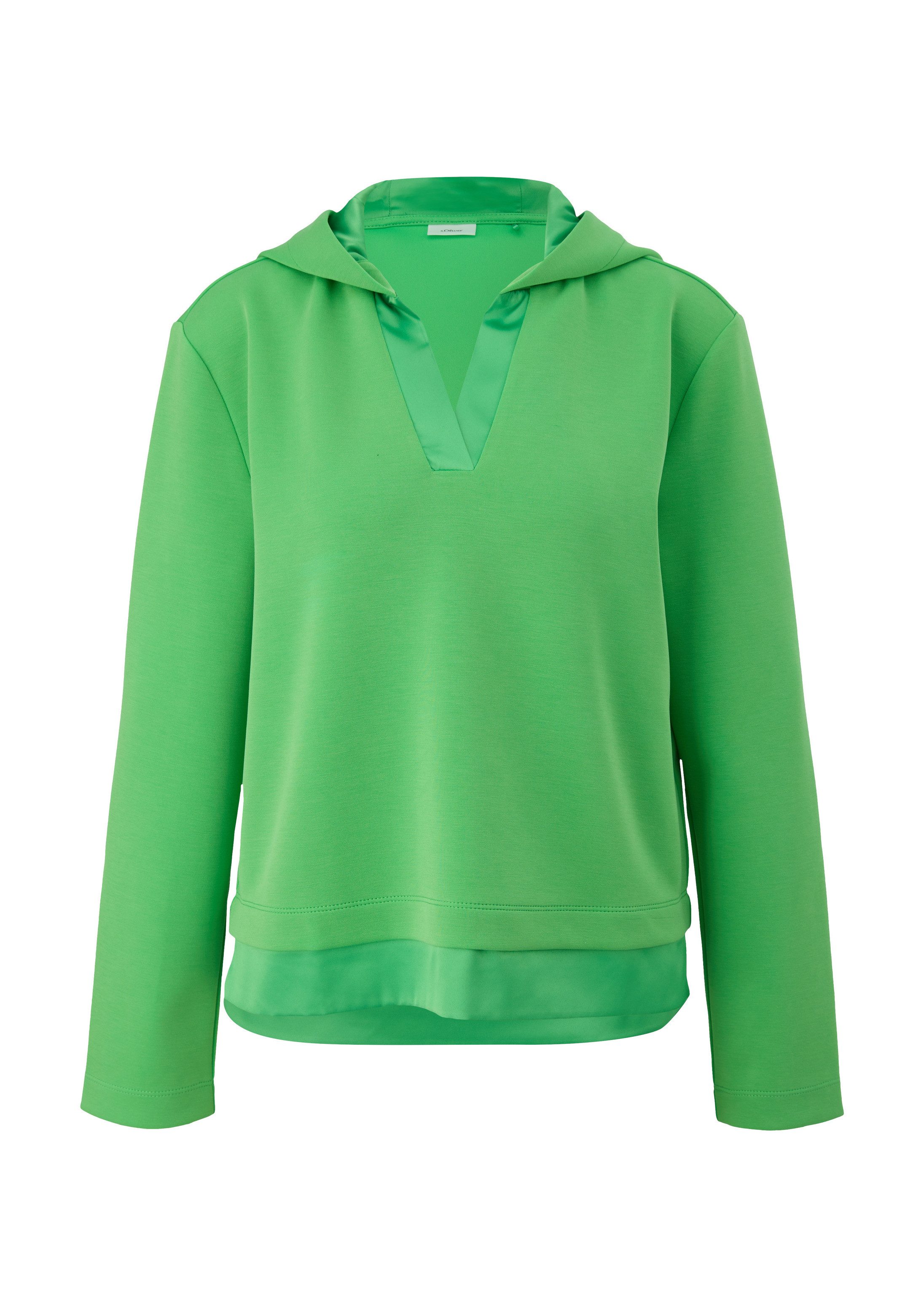 s.Oliver Sweatshirt Sweatshirt Scuba-Sweatshirt mit Kapuze