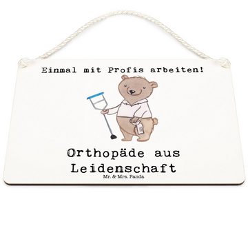 Mr. & Mrs. Panda Hinweisschild DIN A6 Orthopäde Leidenschaft - Weiß - Geschenk, Facharzt, Eröffnung, (1 St), Künstlerisch bedruckt