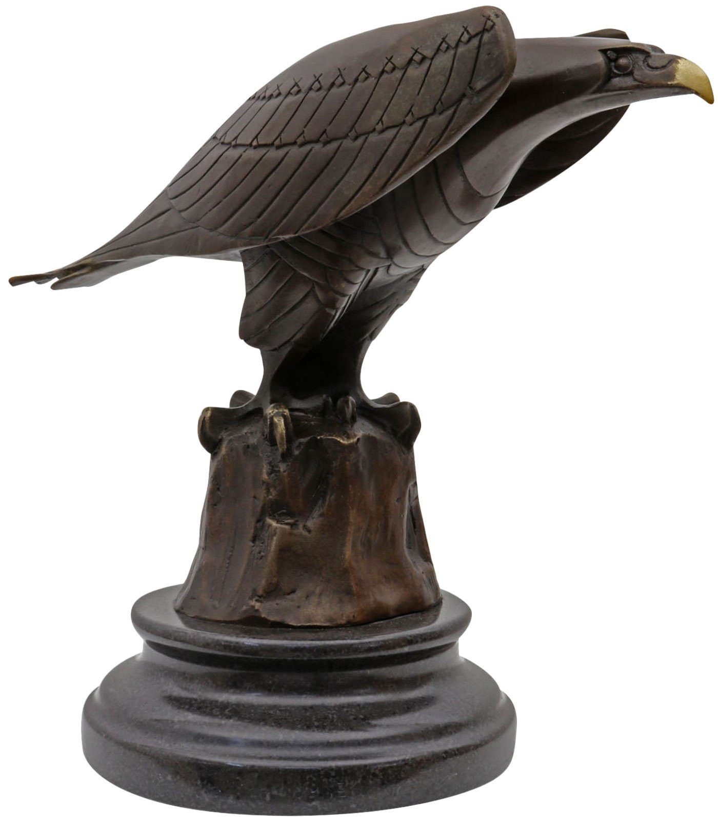 Aubaho Skulptur Bronzeskulptur Adler Bronze Skulptur Antik Bronzefigur im Figur Statue