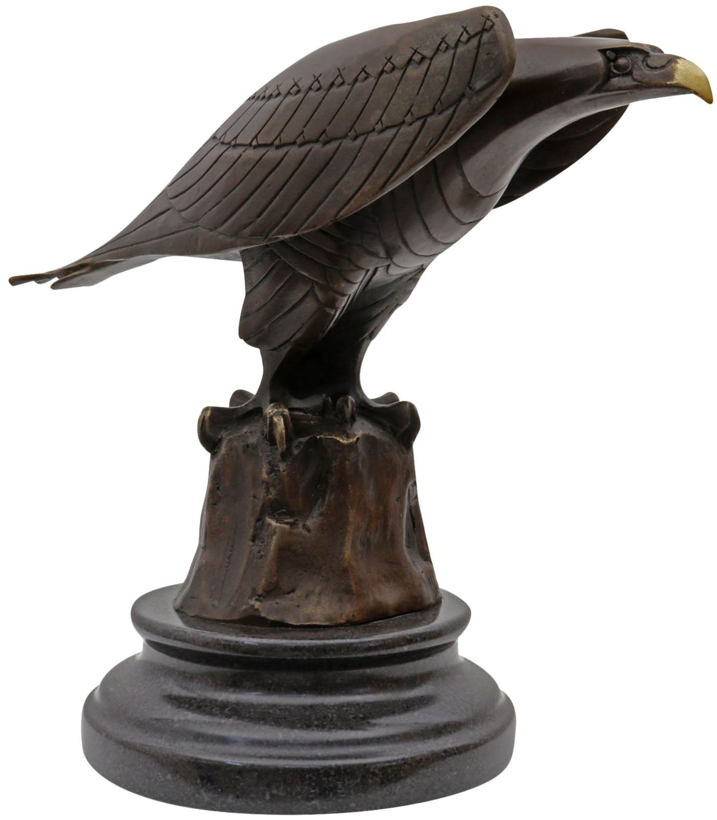 Dekoobjekt Bronzeskulptur Adler Bronze Figur Statue Bronzefigur Skulptur im Antik