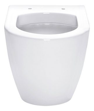 SCHÖNER WOHNEN-Kollektion Tiefspül-WC, Wandmontage, Abgang waagerecht, Pure Rimless Spültechnik, spülrandlos, Keramik, 50,5 cm, Weiß