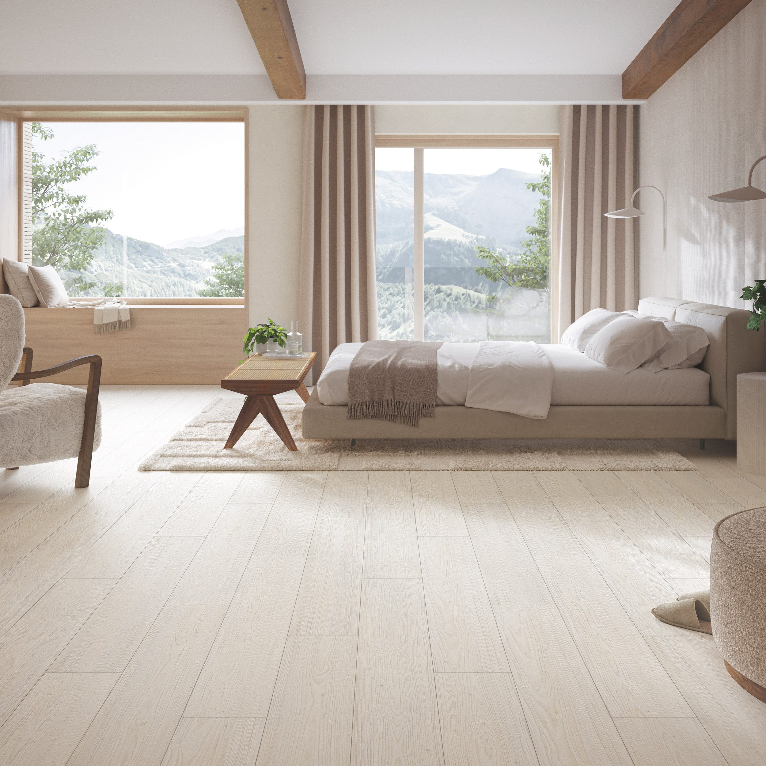 PARADOR Designboden Modular ONE Lärche Apollo weiß, 10 St., Designboden zum klicken 2,493m² (10 Dielen) pro Karton, Eiche