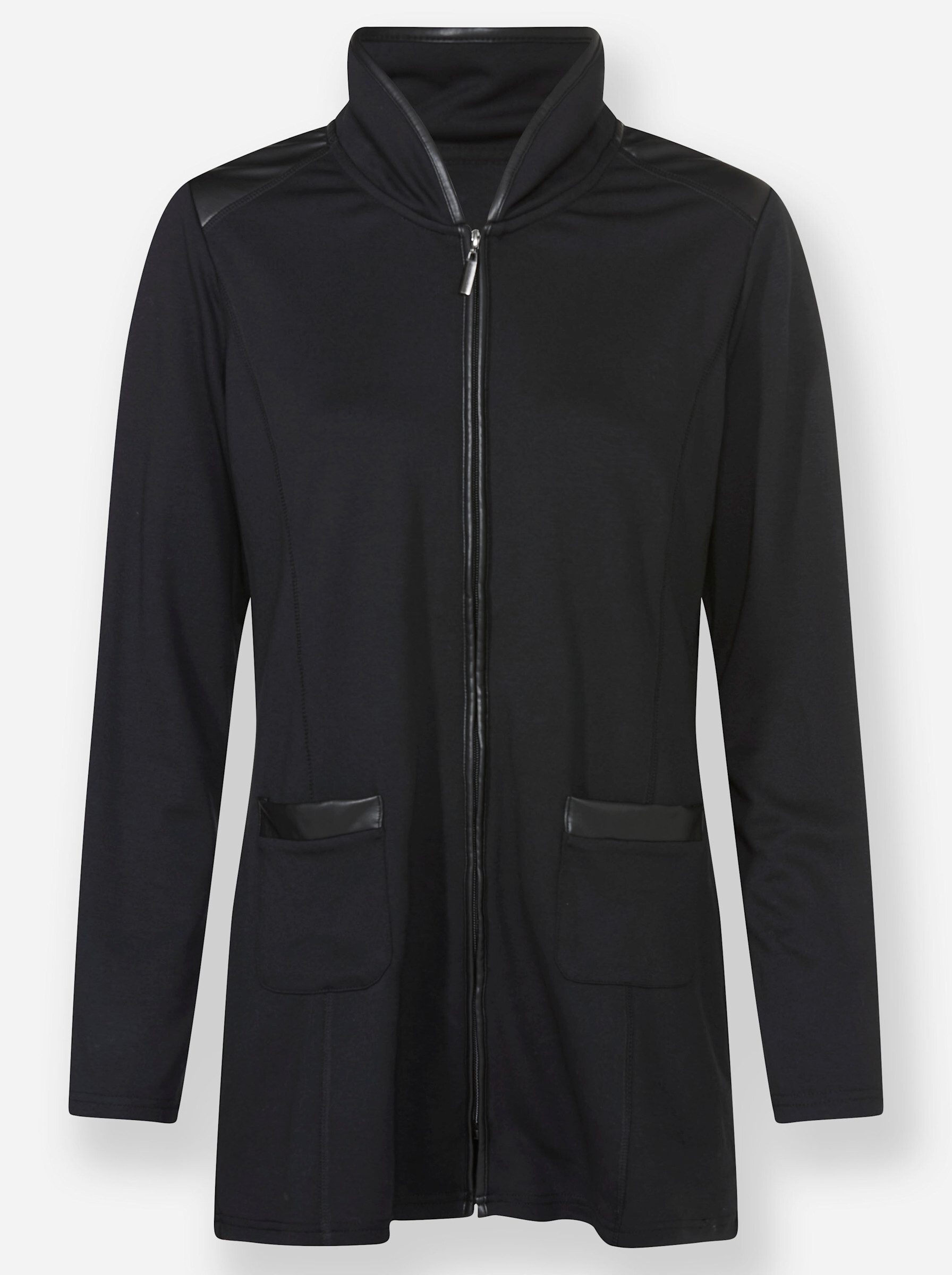 Shirtjacke Sweatshirtjacke Langarm Jersey
