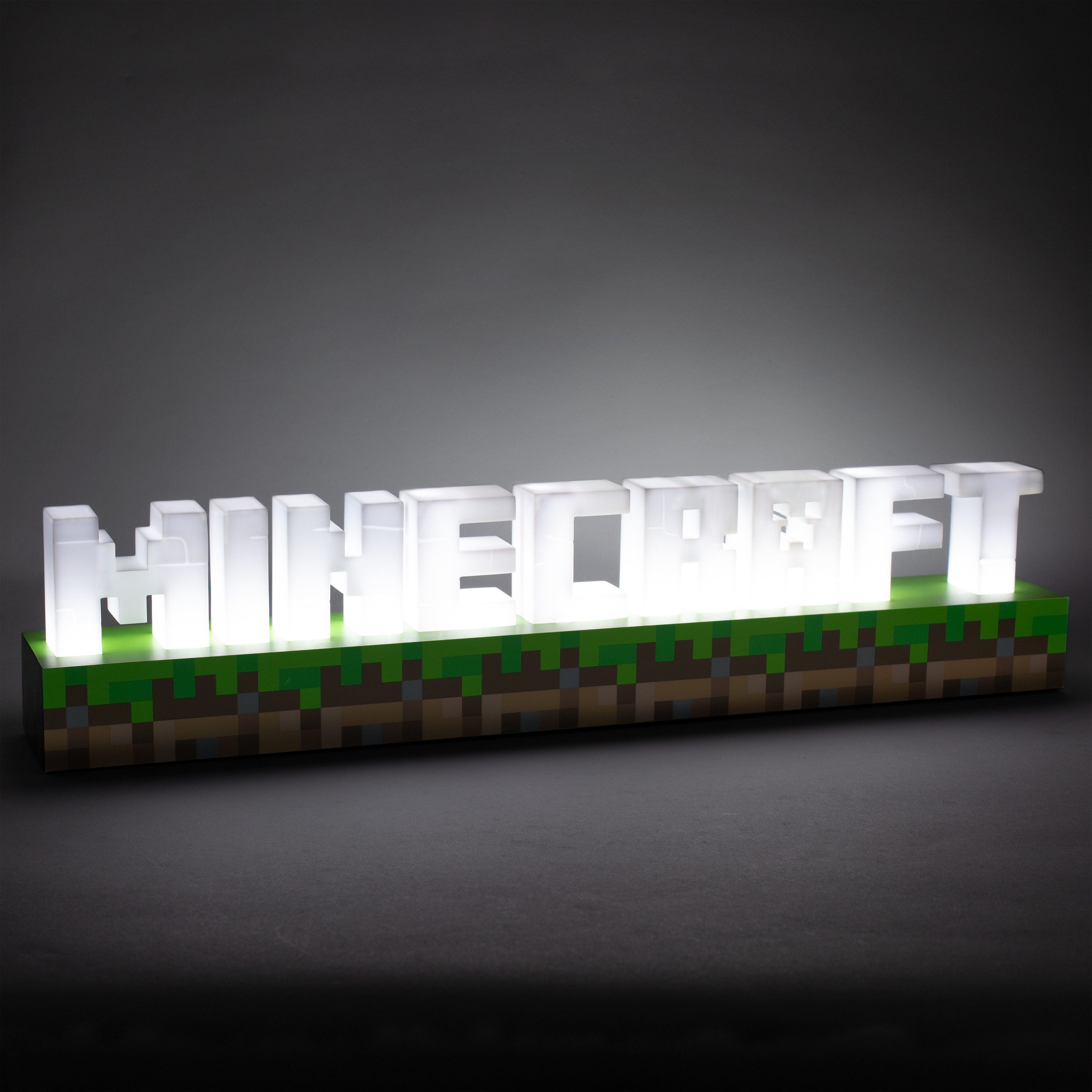 Paladone Dekolicht Minecraft Logo Leuchte, LED fest integriert, weiß, Batterie- und USB-Betrieben