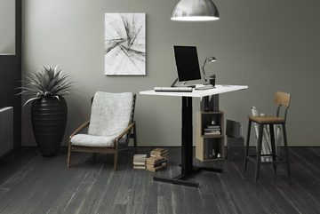 Schaff Schreibtisch Schaff höhenverstellbarer Schreibtisch - Progress Tischplatte weiß mit Gestell schwarz oder silber - Home Office, Büro, Computertisch