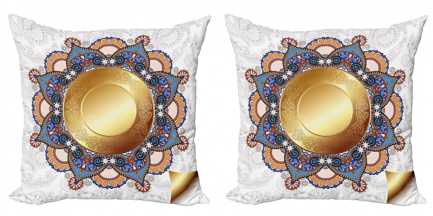 Stück), Mandala Boho (2 floral Digitaldruck, Abakuhaus Modern Kissenbezüge Doppelseitiger Accent