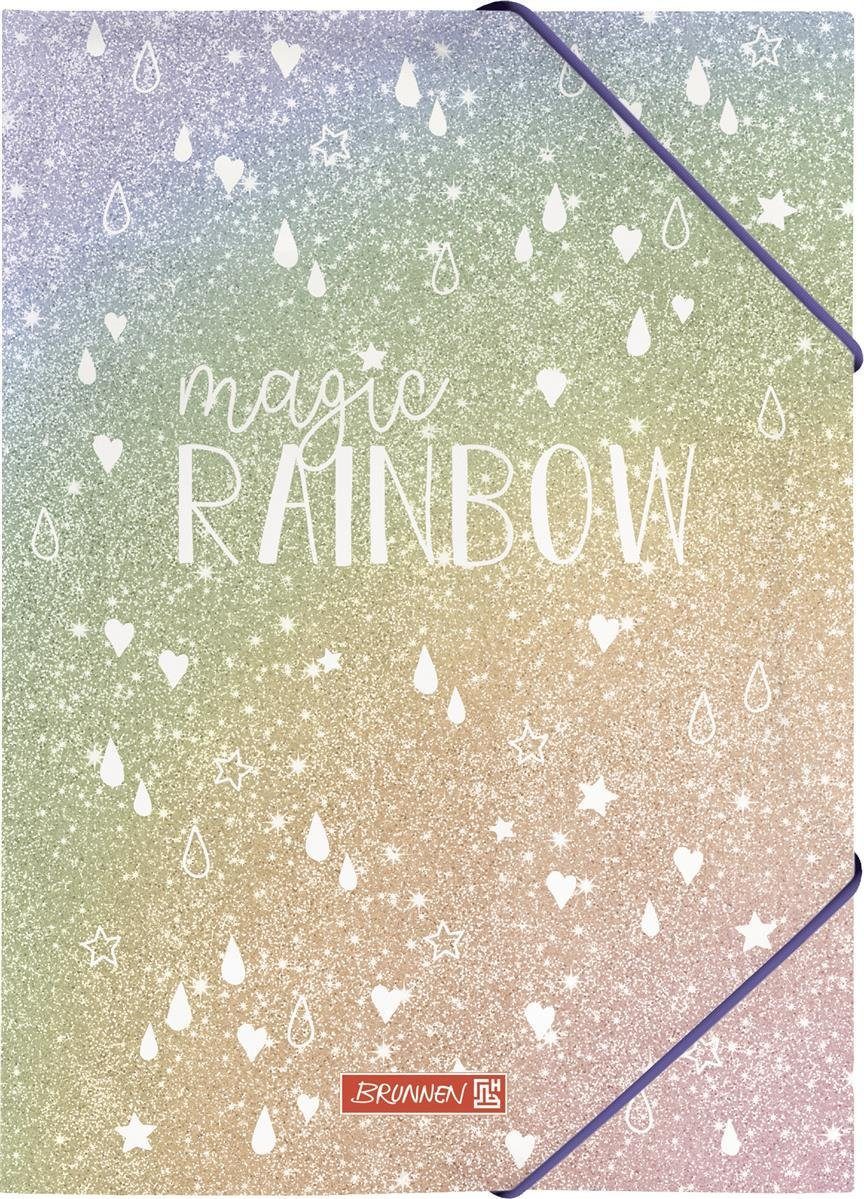 BRUNNEN Schreibmappe BRUNNEN 1041604222 Sammelmappe „Regenbogen“ Magic Rainbow, A4, max.