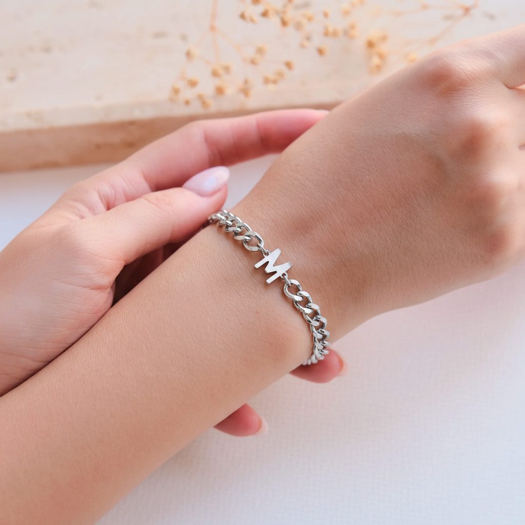 OTANTO Armband Initial Buchstaben Armband Partnerarmband