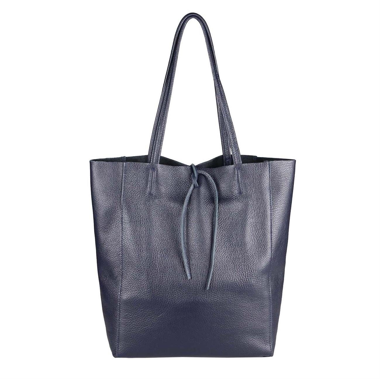 ITALYSHOP24 Schultertasche Made in Italy Damen Premium Leder SHOPPER Tasche günstig online kaufen
