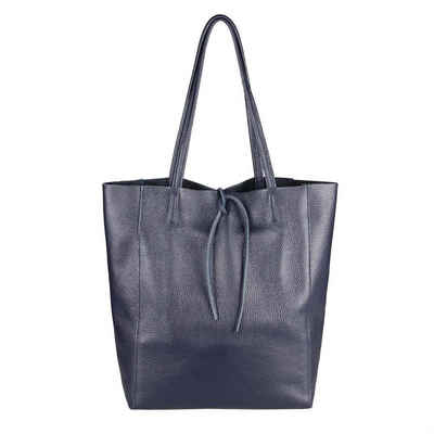 ITALYSHOP24 Schultertasche Made in Italy Damen Leder Tasche Schultertasche, ein Leichtgewicht, als Handtasche, Henkeltasche tragbar