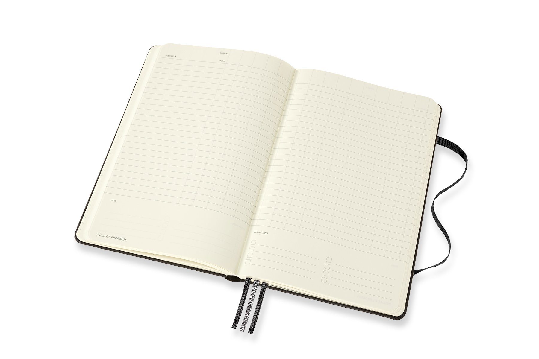 MOLESKINE Notizbuch, Pro Schwarz 70g-Papier - - Einband festem mit Projekt-Planer