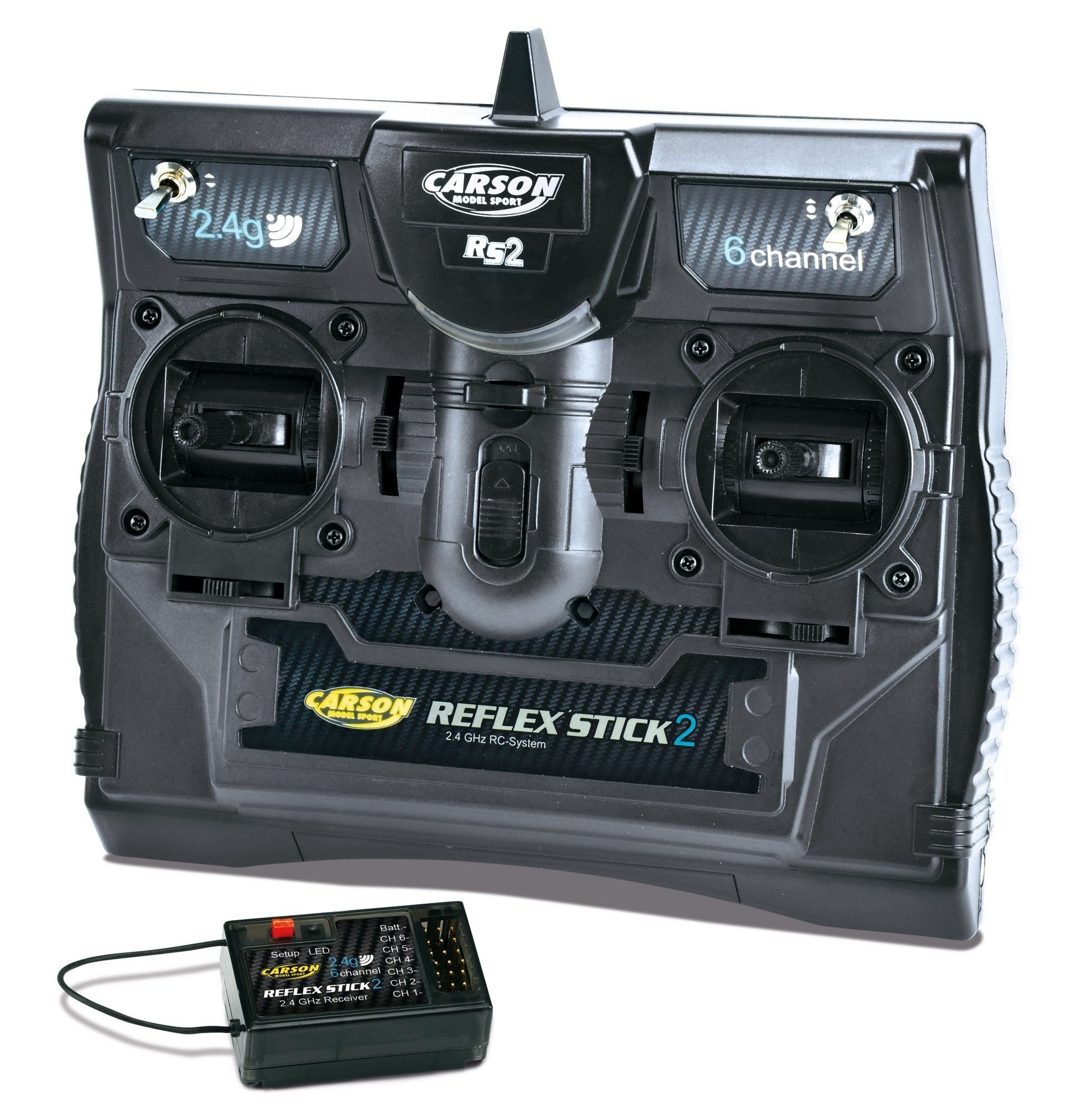 Carson FS 6 Kanal Fernsteuerung 2,4GHz Reflex Stick 2 RC-Fernsteuerung