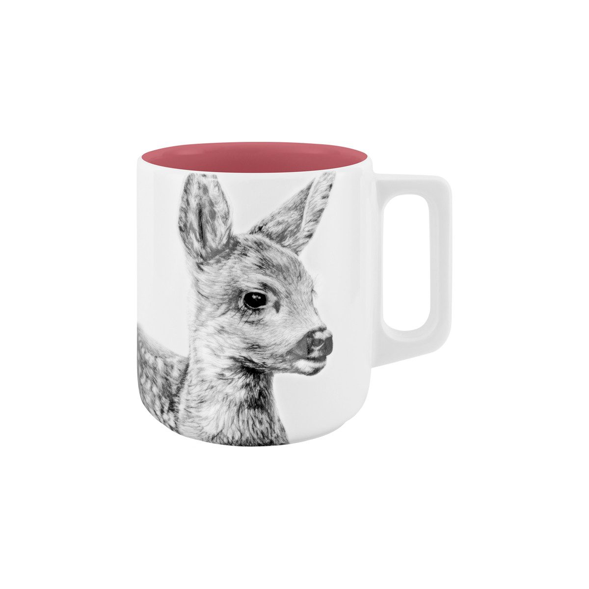 mittelpunkt. Tasse mit Henkel . innen farbig . Kitz