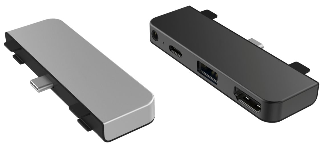 HYPER by Sanho »HyperDrive« Tablet-Adapter, [4-in-1 USB-C Hub für Apple iPad  Air 10.9" / iPad Pro 11" / iPad Pro 12.9", HDMI (4K/30Hz), USB-C Power  Delivery (60W), USB-A 3.0, 3,5mm Audio (Klinkenanschluss)] -