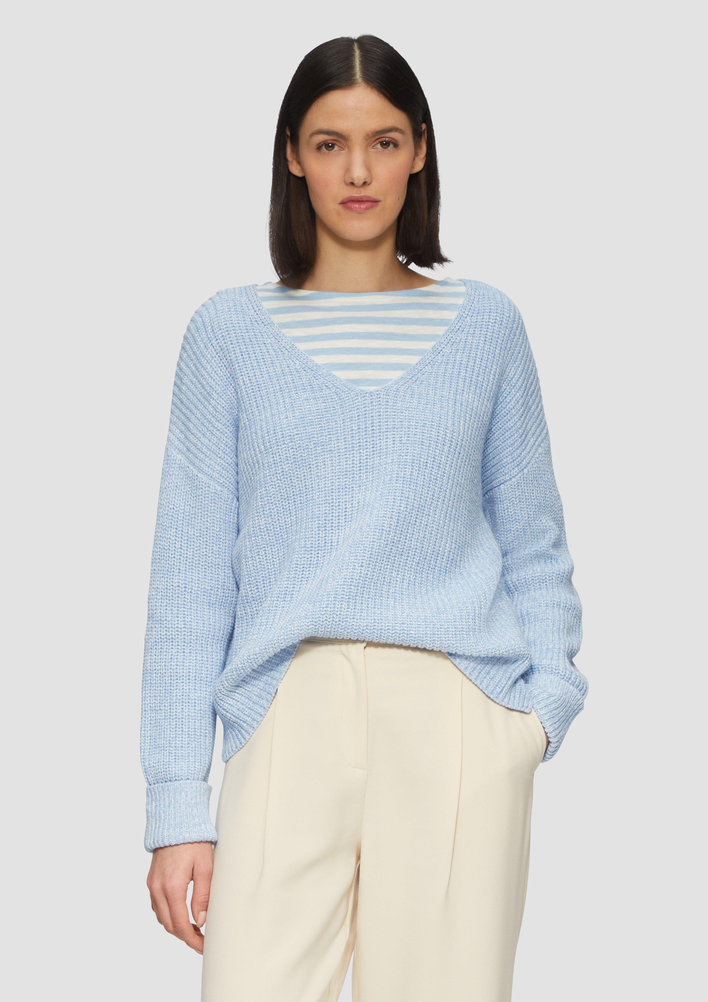 Strickpullover Strickpullover im Relaxed Fit aus Baumwollmix