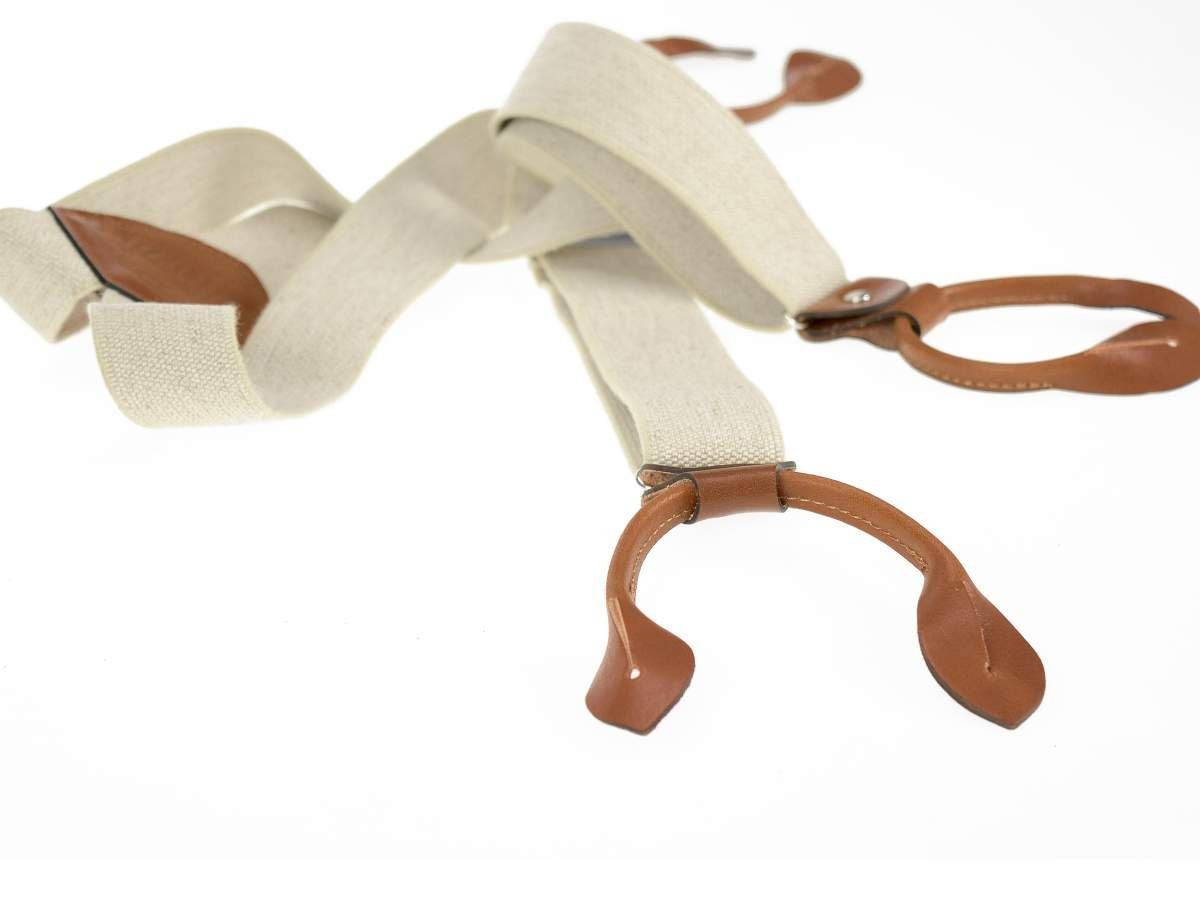 Hosenträger Belts für LLOYD Holländer, breit mit Bandbreite, natur Men’s Casuals 35mm Herren, Hosenclips,