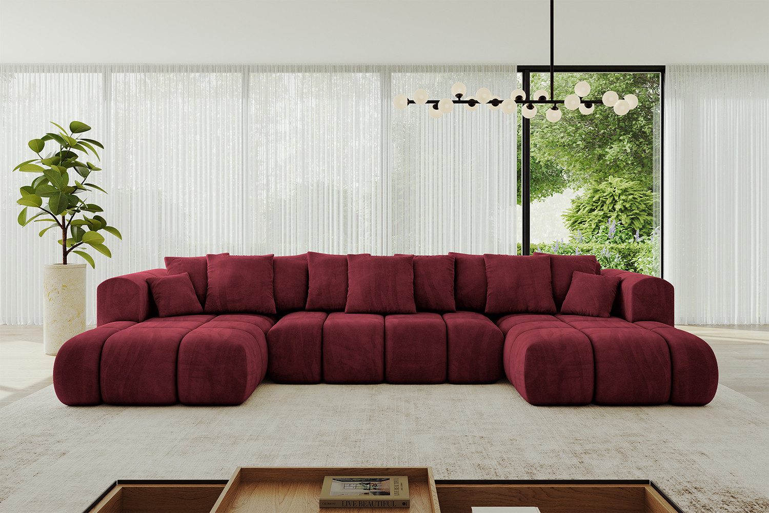 ALTDECOR Wohnlandschaft CLOUD-U-v1, Couch mit Schlaffunktion, günstig online kaufen