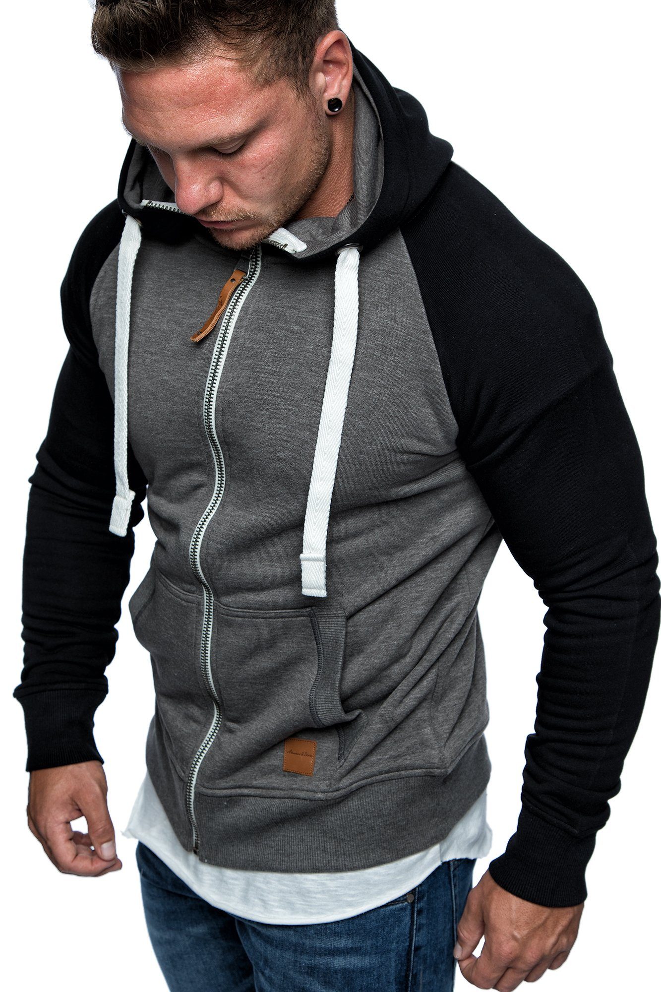 Amaci&Sons Kapuzenpullover EL CAJON Sweatjacke Herren günstig online kaufen
