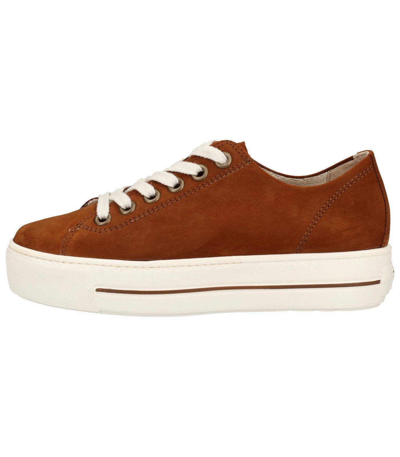 Nubukleder Sneaker Cognac Green Paul Sneaker