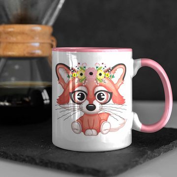 Trendation Tasse Süße Fuchs Grafik Tasse Geschenk Fuchs-Liebhaber Rothaarige Geschenkde