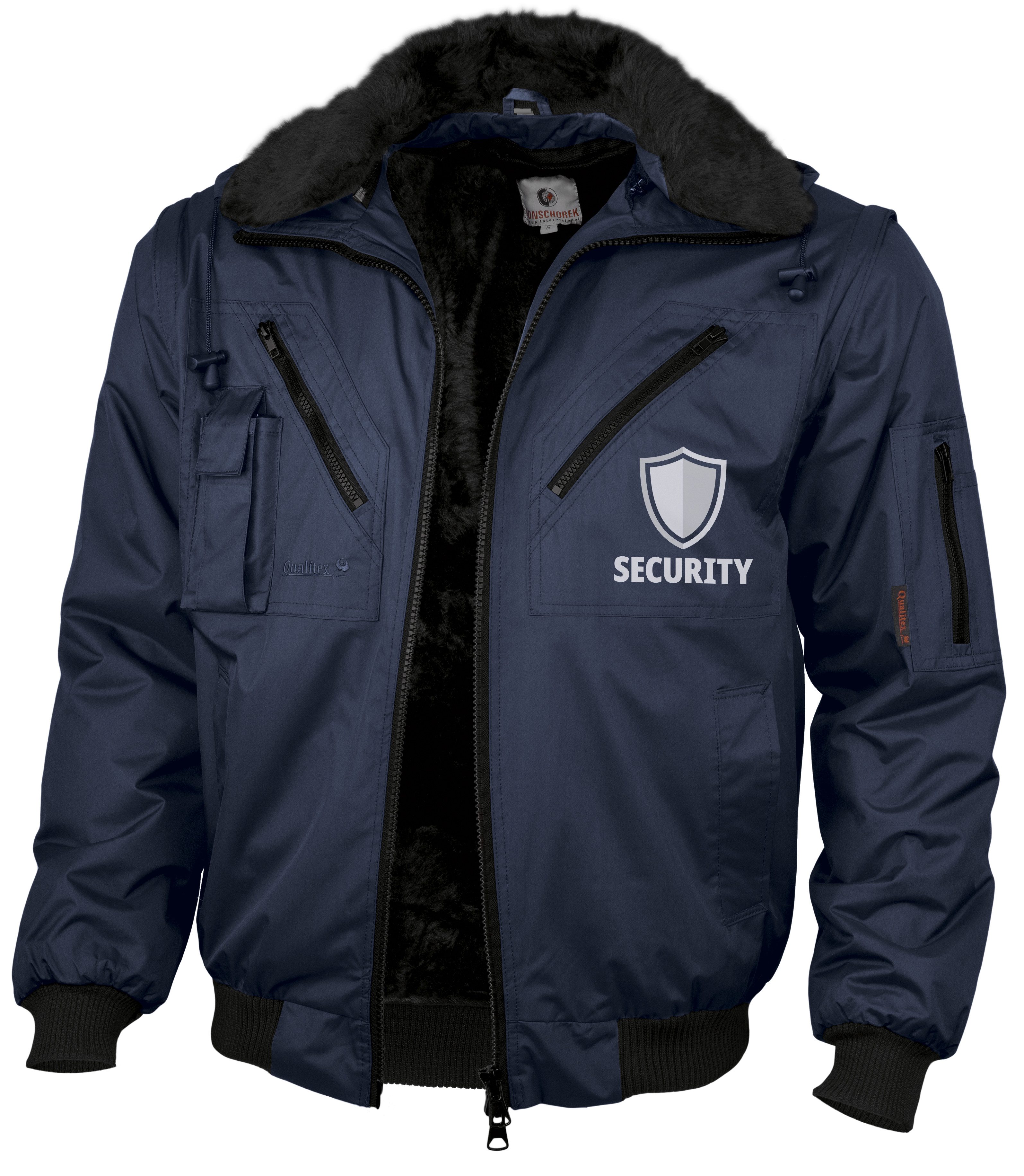 Pilotenjacke 4-in-1 Herren SECURITY warme Arbeitsjacke Bomberjacke wasserfest