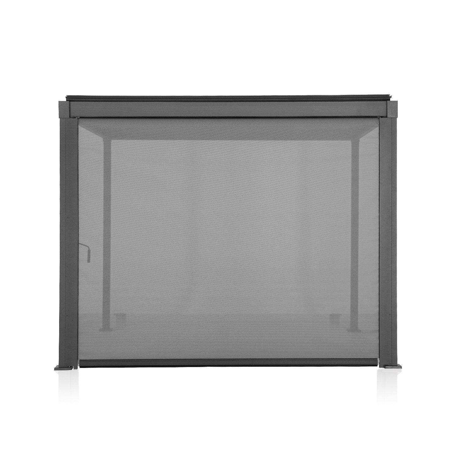 Mirador Pavillonseitenteil 80/88 Kurbel-Seitenrollo für Pergola 3m/4m/3,6m, 300x224 cm, 1-tlg, Polyester PVC Anthrazit