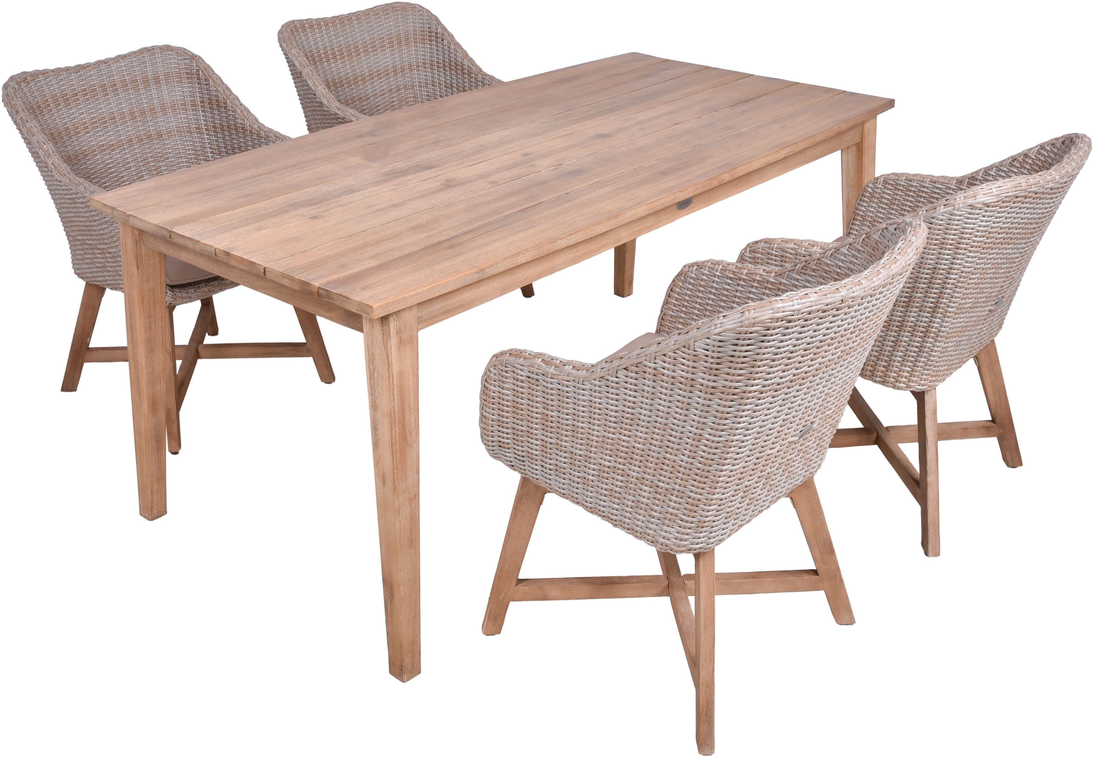 Garden Pleasure Garten-Essgruppe VISALIA/OAKLAND Set 01, (5-tlg)