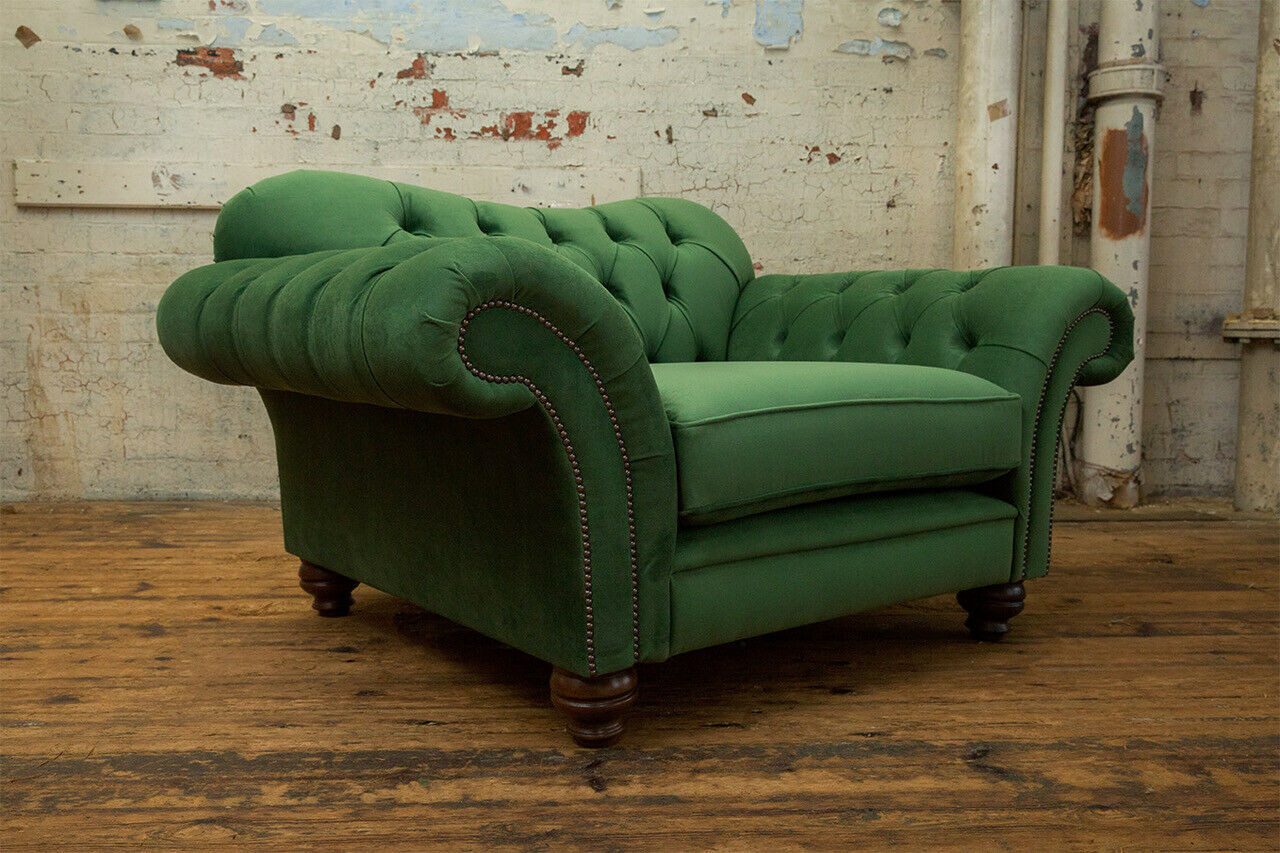 JVmoebel Chesterfield-Sessel Lounge Sessel Grün - Polsterstuhl für Cocktail und Relaxen, Made in Europa