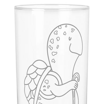 Mr. & Mrs. Panda Glas 400 ml Schildkröte Wanderer - Transparent - Geschenk, Glas mit Gravur, Premium Glas, Magische Gravur