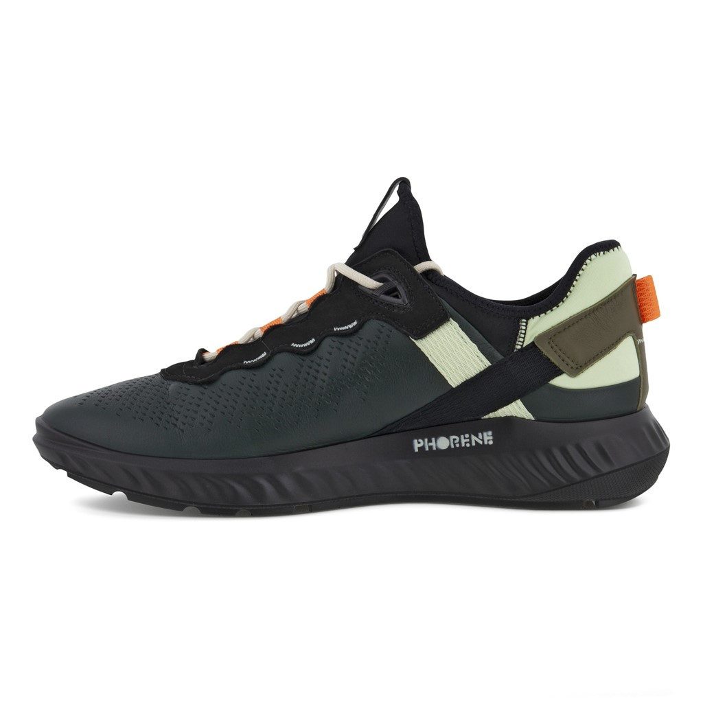 Ecco ATH-1FM Leder/Textil blaugrün Herren Sneaker günstig online kaufen