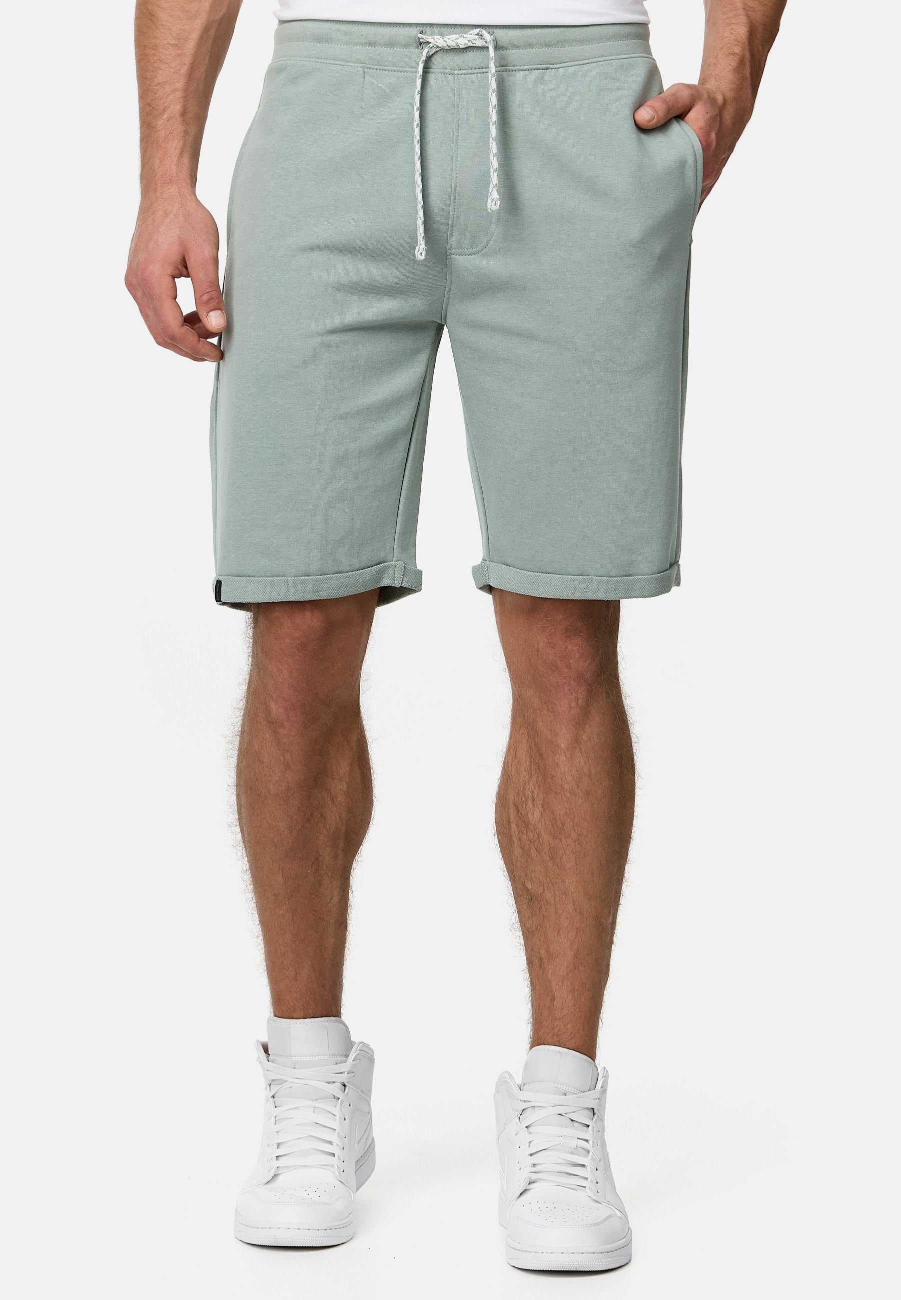INDICODE Sweatshorts Herren Aldrich Sweat Shorts Herrenshorts elastischer Bund mit Kordelzug