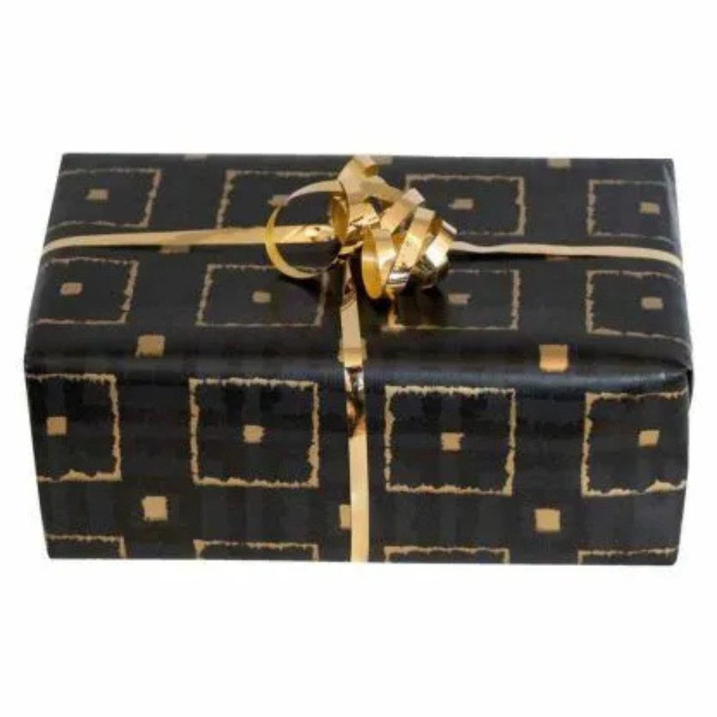 hrb Geschenkpapier HRB Geschenkpapier Weihnachten schwarz, (1St), Luxus-Look in Gold & Silber für festliche Eleganz
