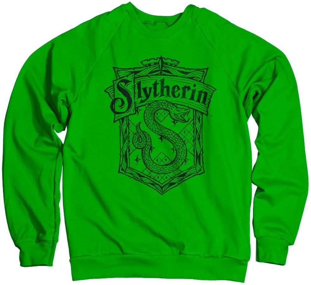 Harry Potter Rundhalspullover Harry Potter - Slytherin Washed Crest Sweatshirt