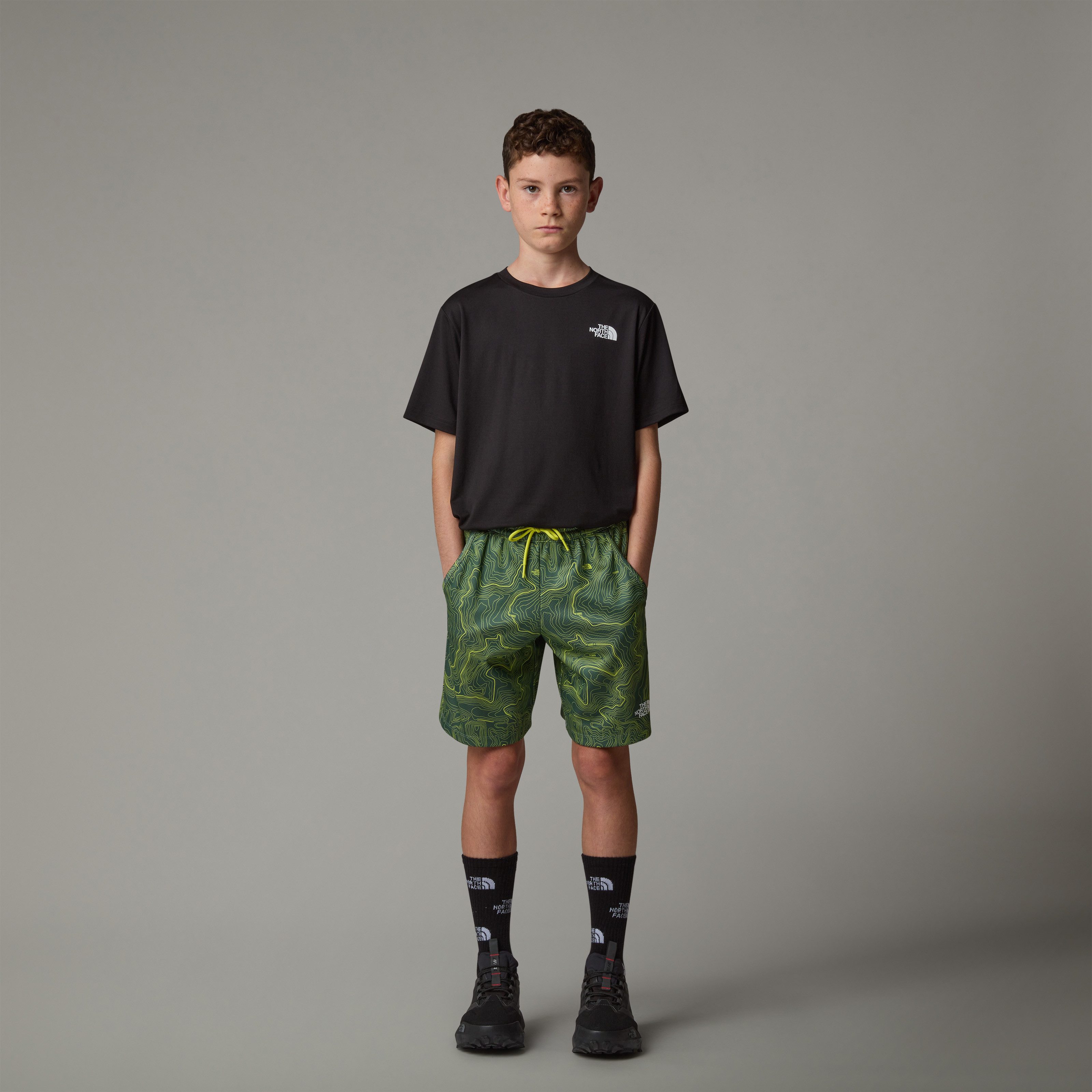 The North Face Funktionsshirt TEEN NEW 24/7 SS TEE sportlicher Stil, Kurzarm, schnell trocknendes Material, Logodrucke