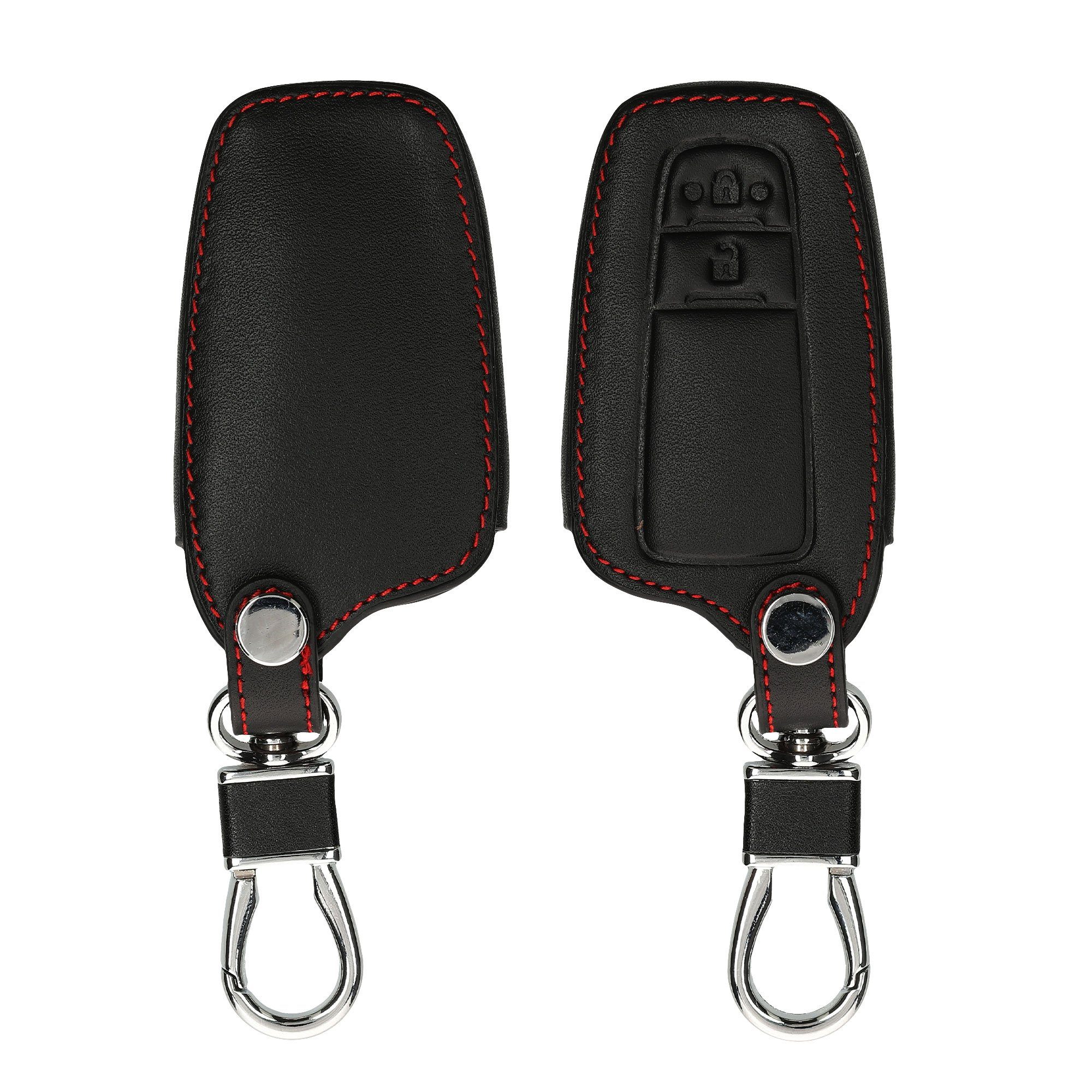 kwmobile Schlüsseltasche Autoschlüssel Kunstleder Schlüssel Hülle Schwarz Cover Toyota, für Case Schlüsselhülle